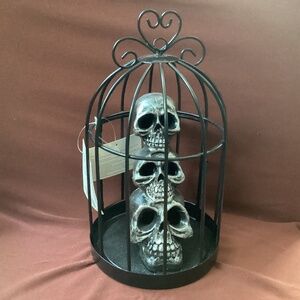 Halloween Spooky Village Lighted Cage Decor New  9”